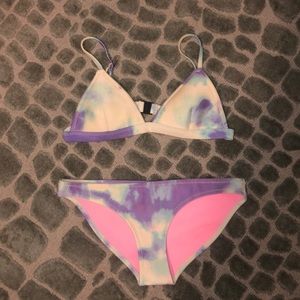 Purple tie-dye Triangl swimsuit set